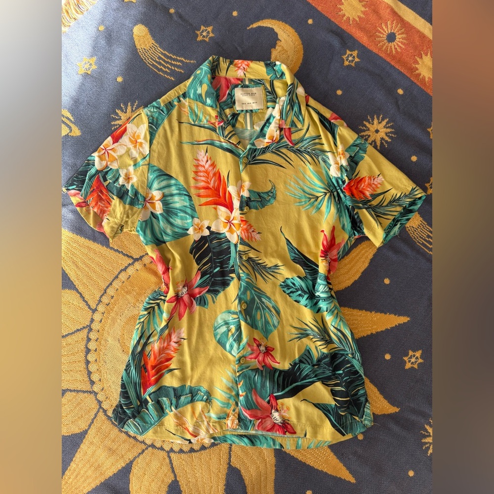 tropical Cactus Man button down 🌴